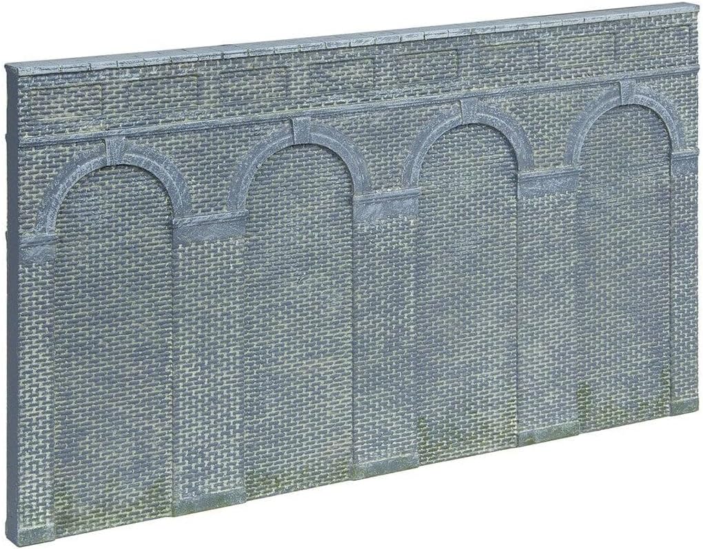 Hornby, 2 paredes de retención con arcos de alto nivel (azulejos azules