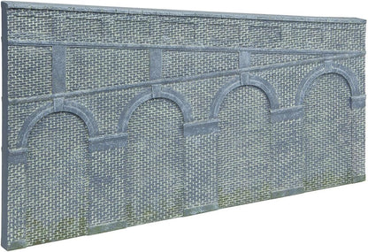 Murs de soutènement cintrés à gradins hauts x 2 (brique bleue ingénieurs
