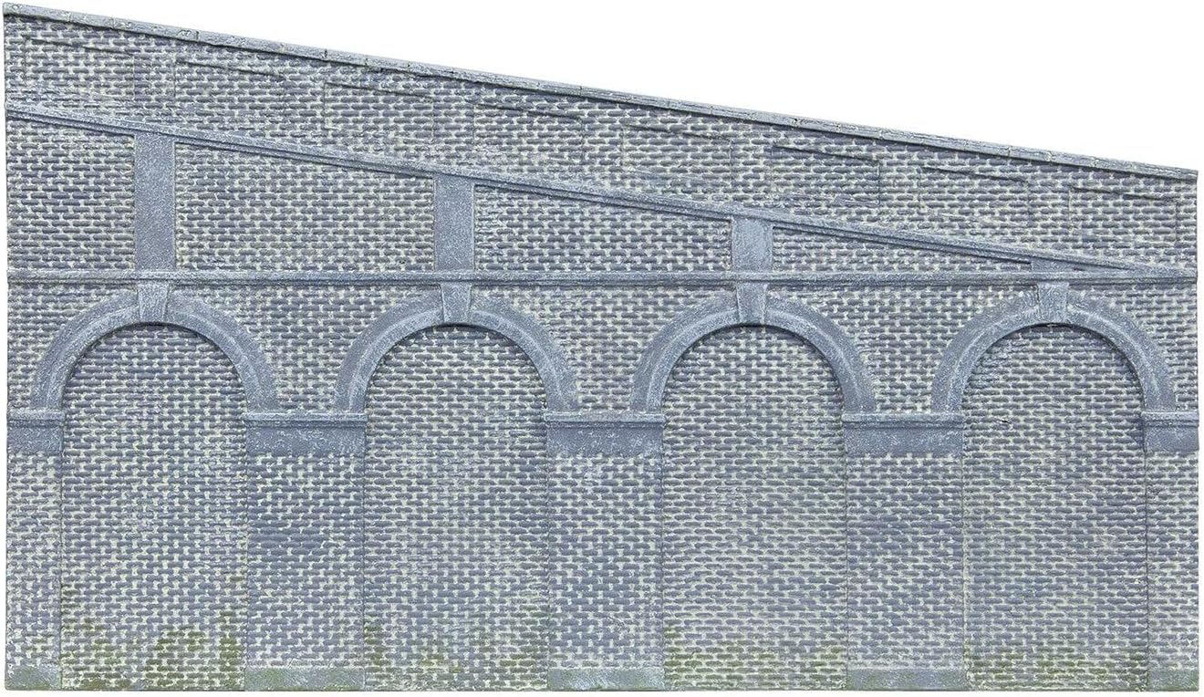 Murs de soutènement cintrés à gradins hauts x 2 (brique bleue ingénieurs
