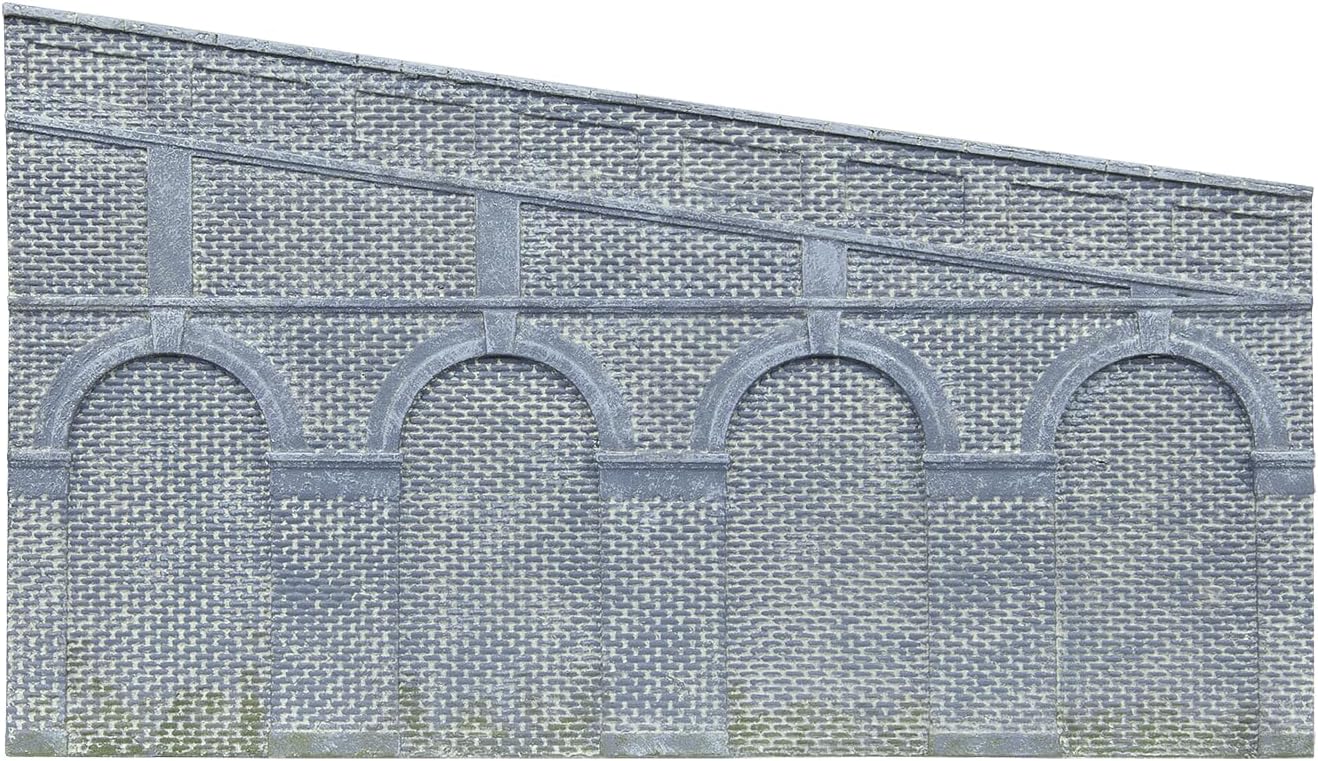 Murs de soutènement cintrés à gradins hauts x 2 (brique bleue ingénieurs