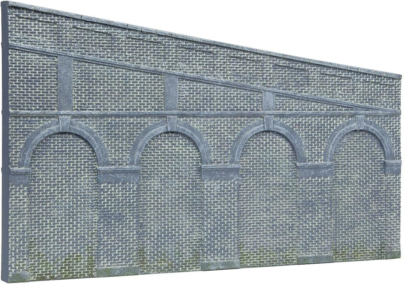 Murs de soutènement cintrés à gradins hauts x 2 (brique bleue ingénieurs