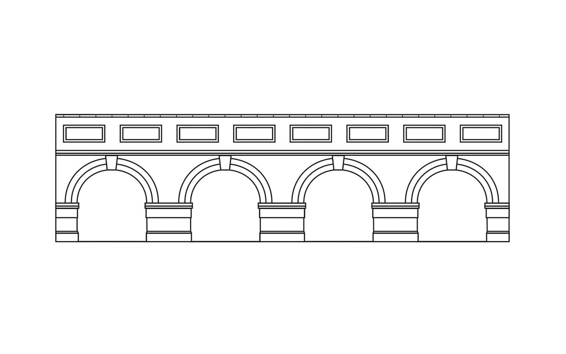 Murs de soutènement cintrés bas x2 (brique rouge