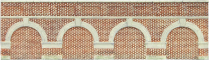 Murs de soutènement cintrés bas x2 (brique rouge