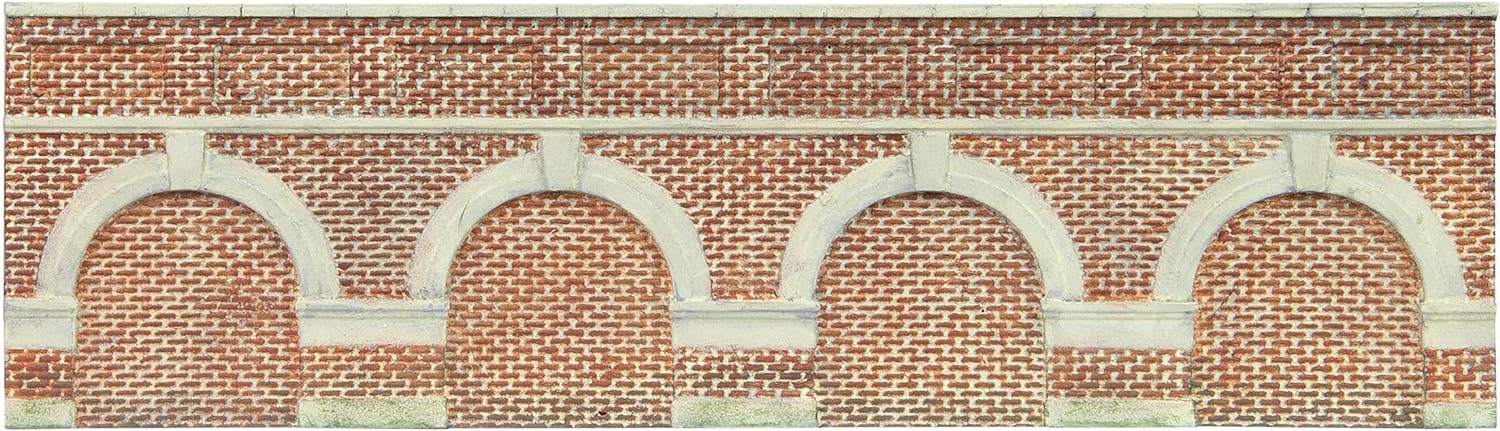 Murs de soutènement cintrés bas x2 (brique rouge