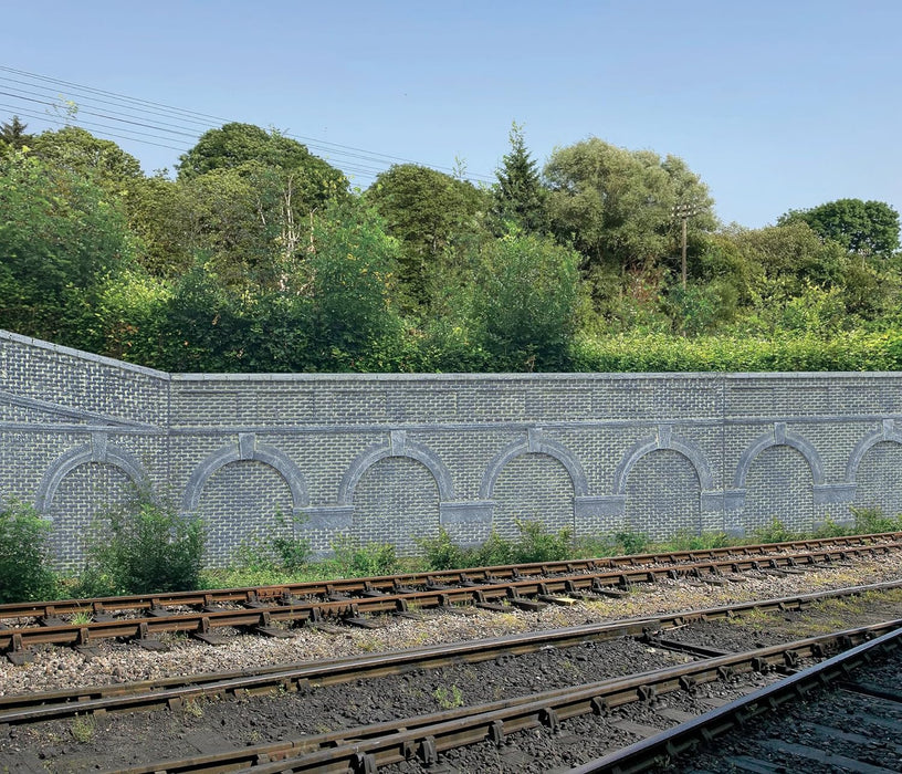 Murs de soutènement cintrés bas x 2 (brique bleue ingénieurs