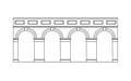 Hornby Mid Level Arched Retaining Walls x2 (Engineers Blue Brick)