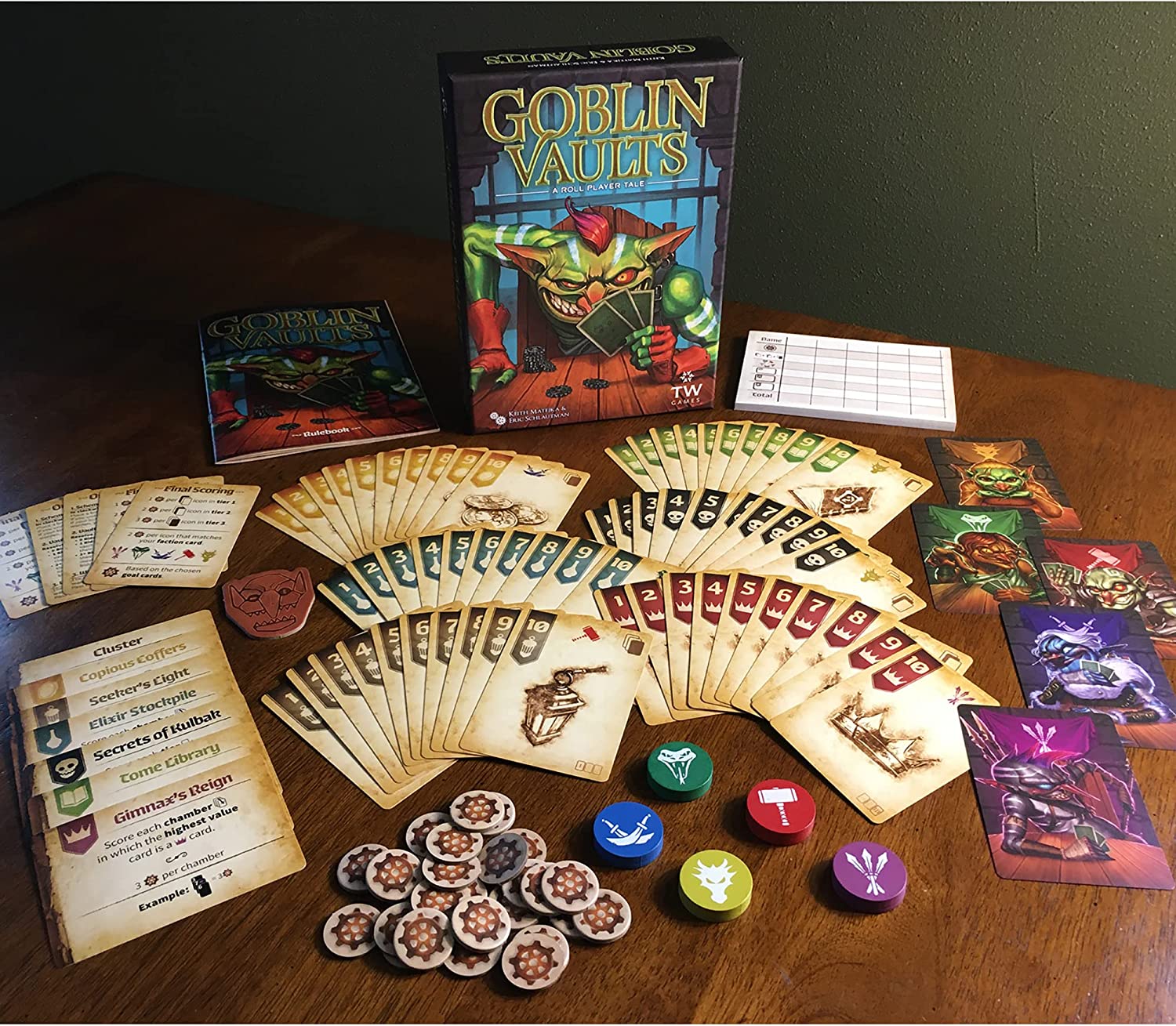 Thunderworks Games Goblin Vaults Game | Strategy Game of Bidding and Card Placement | Ages 14+ | Family Game for 1-5 Players | 30-45 Minutes | Made