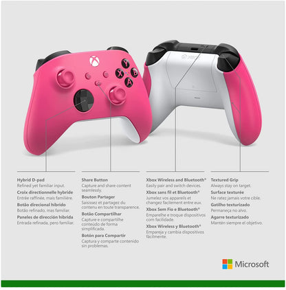 Xbox Wireless Controller – Deep Pink for Xbox Series X|S, Xbox One, and Windows Devices