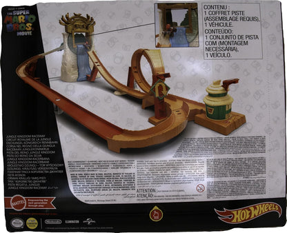 Hot Wheels The Super Mario Bros. Movie Track Set, Jungle Kingdom Raceway Playset with Mario Die-Cast Toy Car Inspired by the Film, HMK49