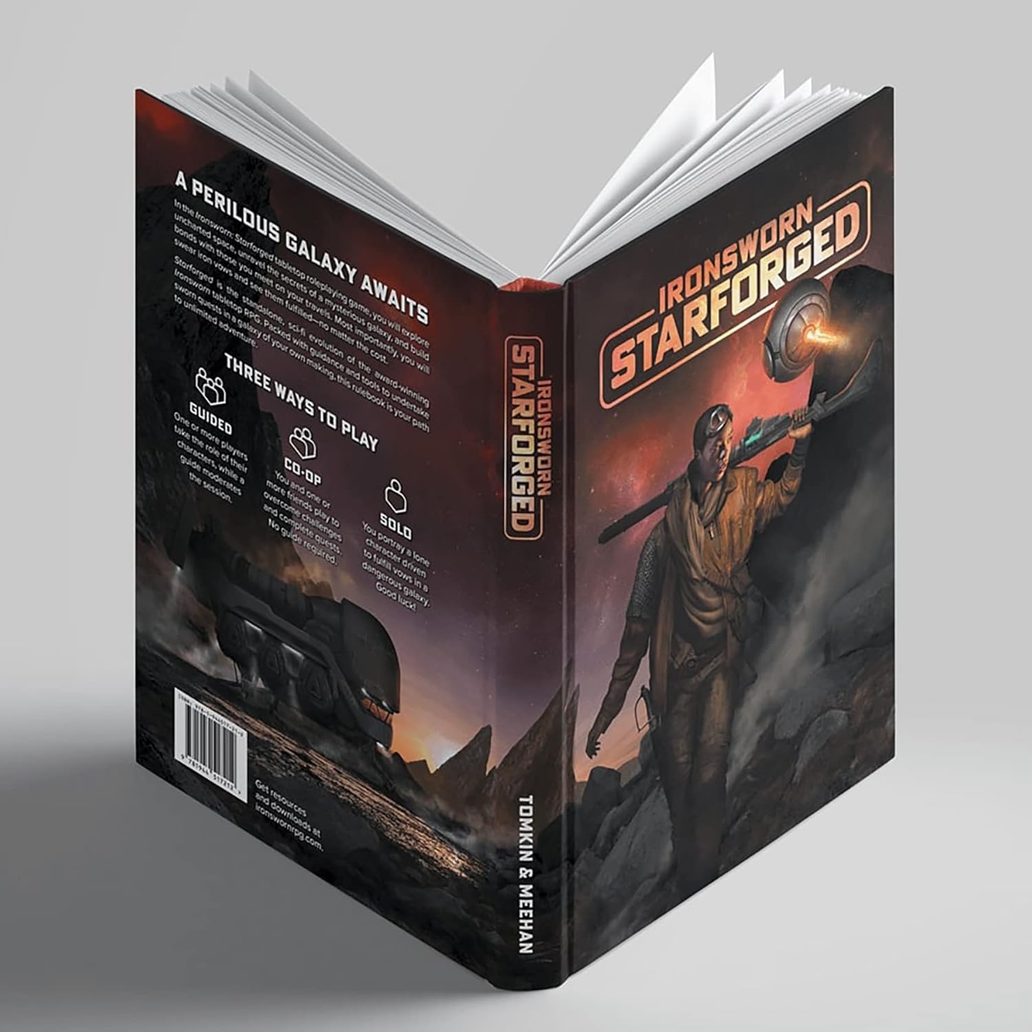 Ironsworn: Starforged - Deluxe Edition Rulebook - Hardcover RPG Book, Standalone Adventure, Human Centric, Science Fiction, 3 Modes of Play (Guided, Co-Op, Solo), 404 Pages, Colorful Illustrations