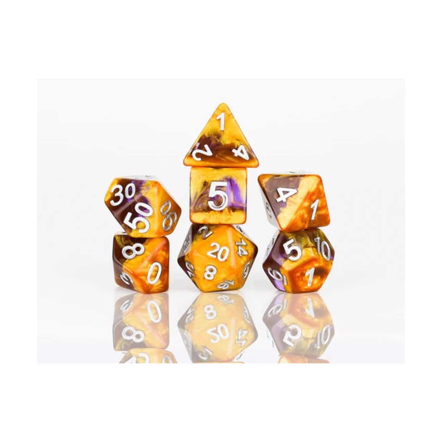 Sirius Dice Poly Set - Amethyst Geode (7