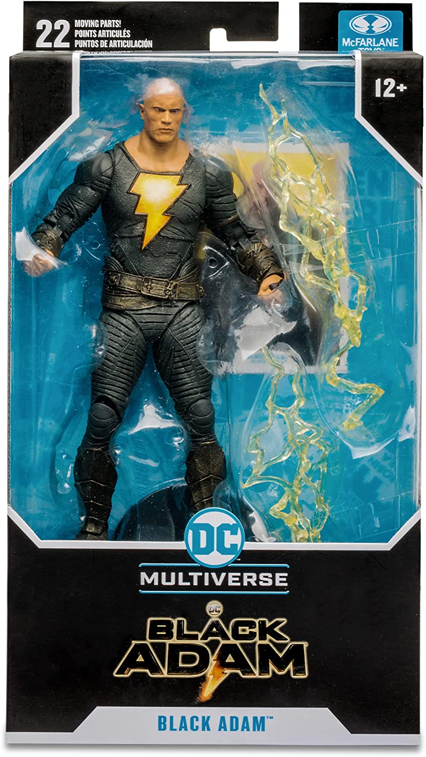 McFarlane Toys, 7-Inch DC Black Adam (Hero Costume) Action Figure with 22 Moving Parts, Collectible DC Black Adam Movie Figure with Stand Base Unique Collectible Character Card – Ages 12+