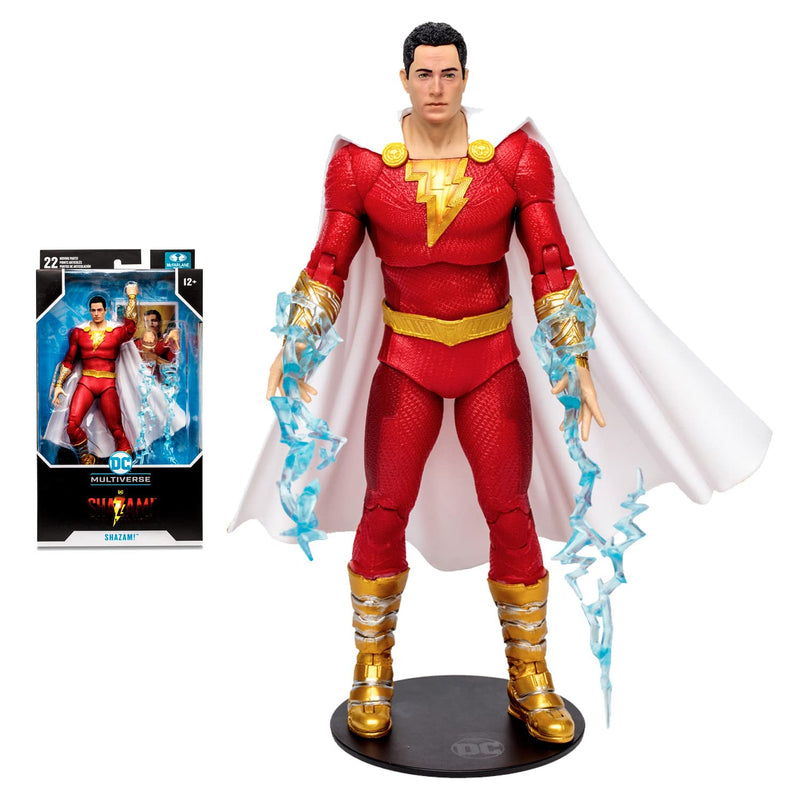 McFarlane Toys, 7-Inch DC Shazam! Fury of the Gods Action Figure with 22 Moving Parts, Collectible DC Shazam Movie Figure with Stand Base Unique Collectible Character Card – Ages 12+