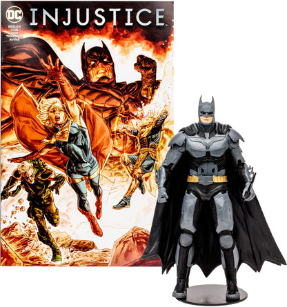McFarlane Toys - 7-Inch Batman Figure – DC Multiverse Figures – Batman Toys – Collectable Batman Comic Inside – 22 Moving Parts – Collectable Art Card Included Grey,black,yellow 7 Inch