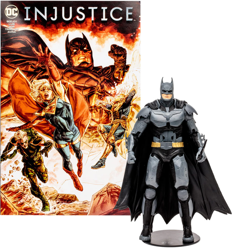 McFarlane Toys - 7-Inch Batman Figure – DC Multiverse Figures – Batman Toys – Collectable Batman Comic Inside – 22 Moving Parts – Collectable Art Card Included Grey,black,yellow 7 Inch