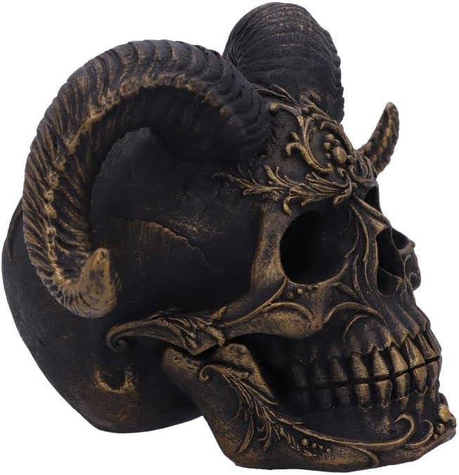 Nemesis Now Adorno de Calavera de Terror, diábolo Negro, 18 cm