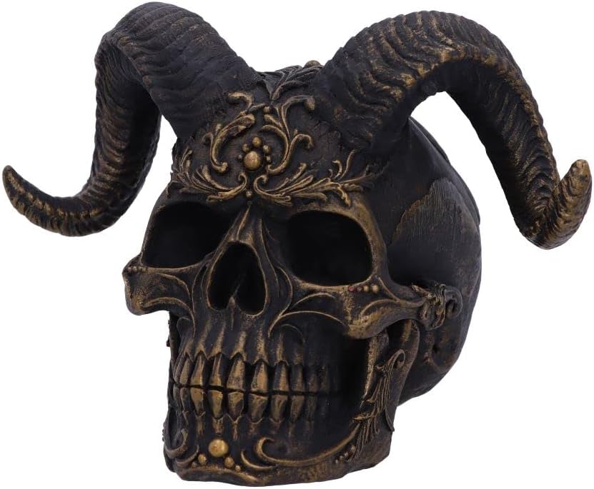 Nemesis Now Adorno de Calavera de Terror, diábolo Negro, 18 cm