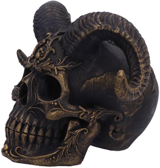 Nemesis Now Adorno de Calavera de Terror, diábolo Negro, 18 cm