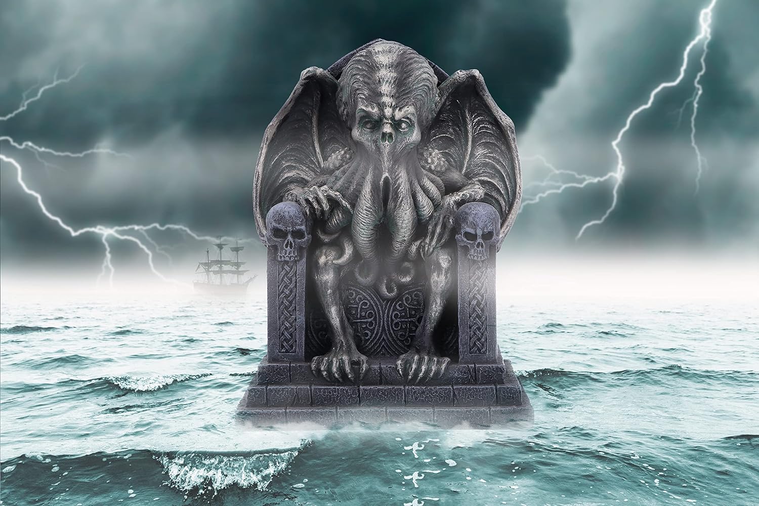 Nemesis Now Cthulhu's Throne, Grey, 18.3cm