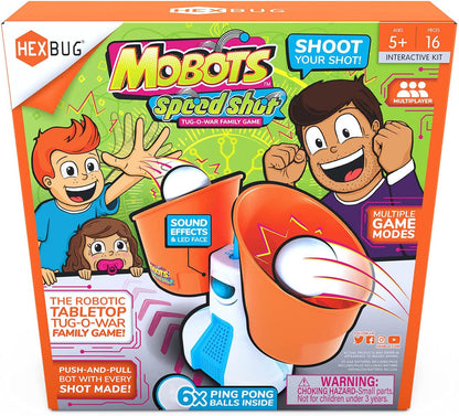 HEXBUG Mobots Speed Shot, Robot Tossing Game, Electronic Indoor Tabletop Toy, Family Fun for Kids and Adults, Ages 5 and Up