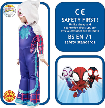 Rubies Official Marvel Spidey and his Amazing Friends Ghost Spider Deluxe Toddler Costume