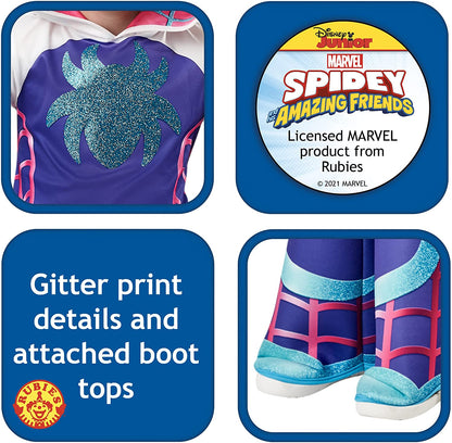 Rubies Official Marvel Spidey and his Amazing Friends Ghost Spider Deluxe Toddler Costume