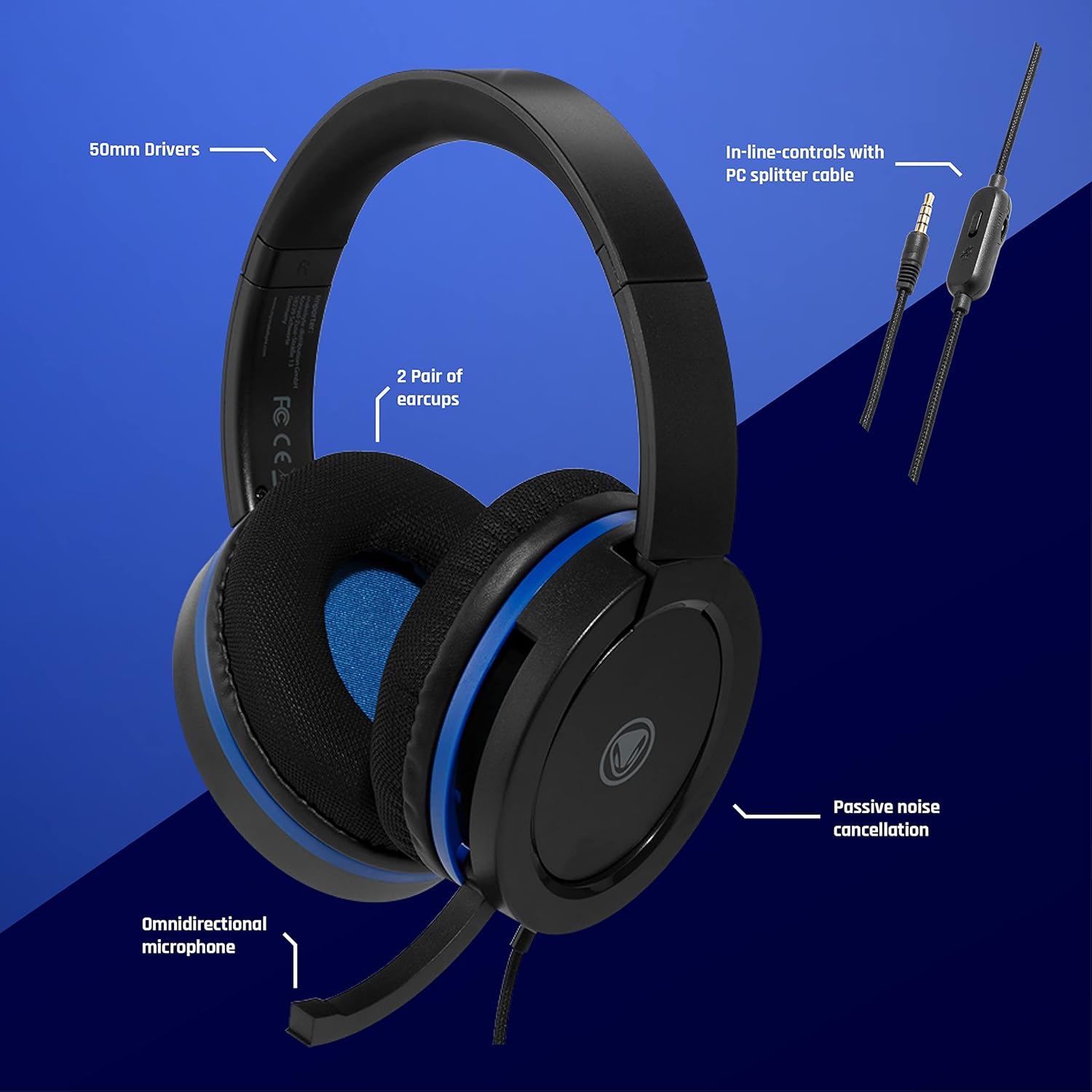 snakebyte HEADSET 4 PRO – Playstation 4 Stereo Gaming Headset mit Mikrofon PS4 / PS4 Slim/ PS4 Pro, 3,5mm Audio Stecker, kompatibel mit PC, XBOX, VOIP, Telefonkonferenzen, VideoCall, Skype, Zoom, uvm. PS4 Pro Edition