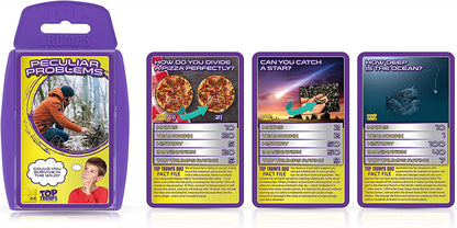 Top Trumps Stem: Peculiar Problems Classic Card Game, aprende Datos sobre cómo Construir un Castillo y Dividir una Pizza Perfectamente en Este Paquete Educativo, Regalos y Juguetes para niños y niñas