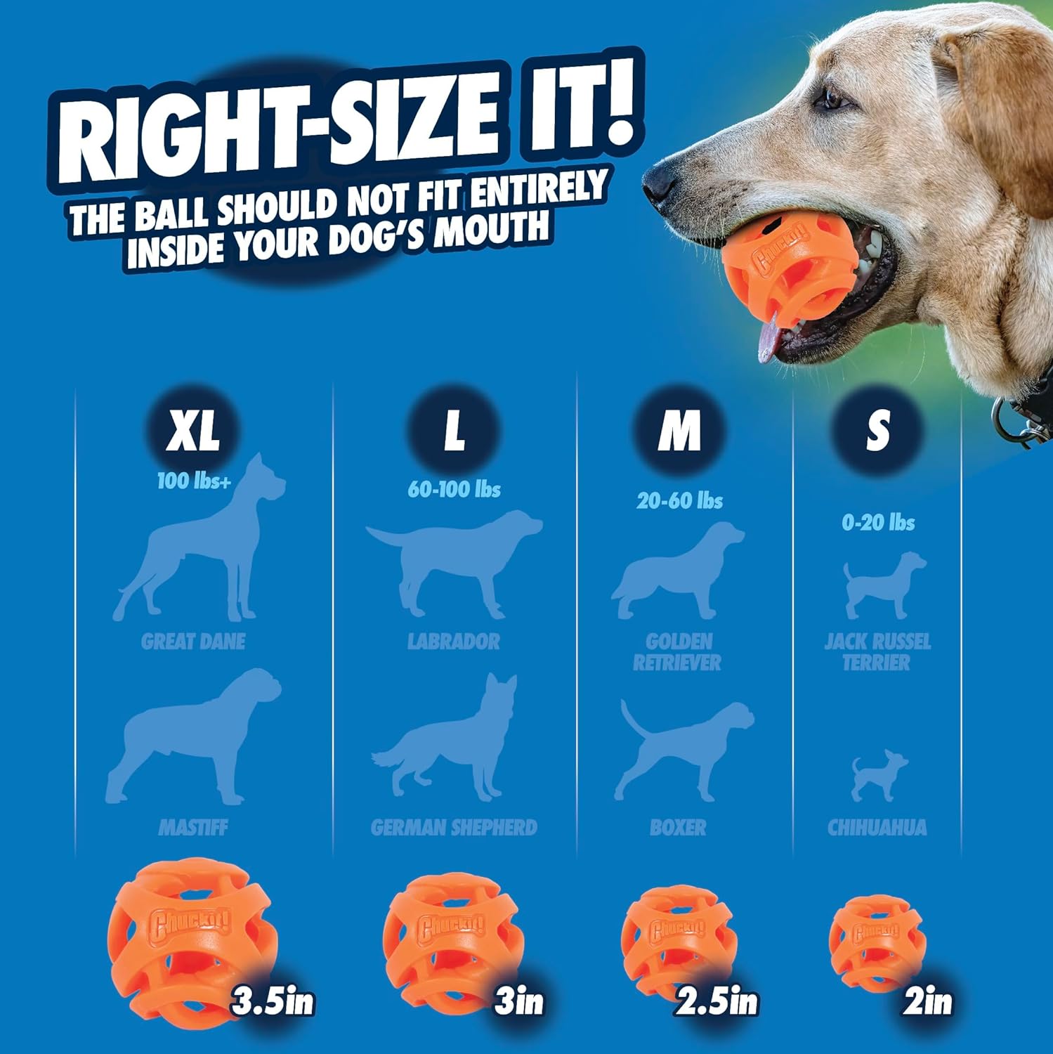 Chuckit - Breathe Right Fetch Ball Large  7,5Cm - (Chuc31933)