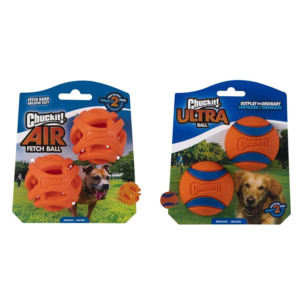 Chuckit! Dog Air Fetch Ball, Medium, 2 Pack Medium 2