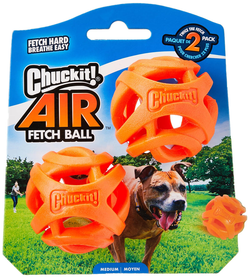 Chuckit! Dog Air Fetch Ball, Medium, 2 Pack Medium 2