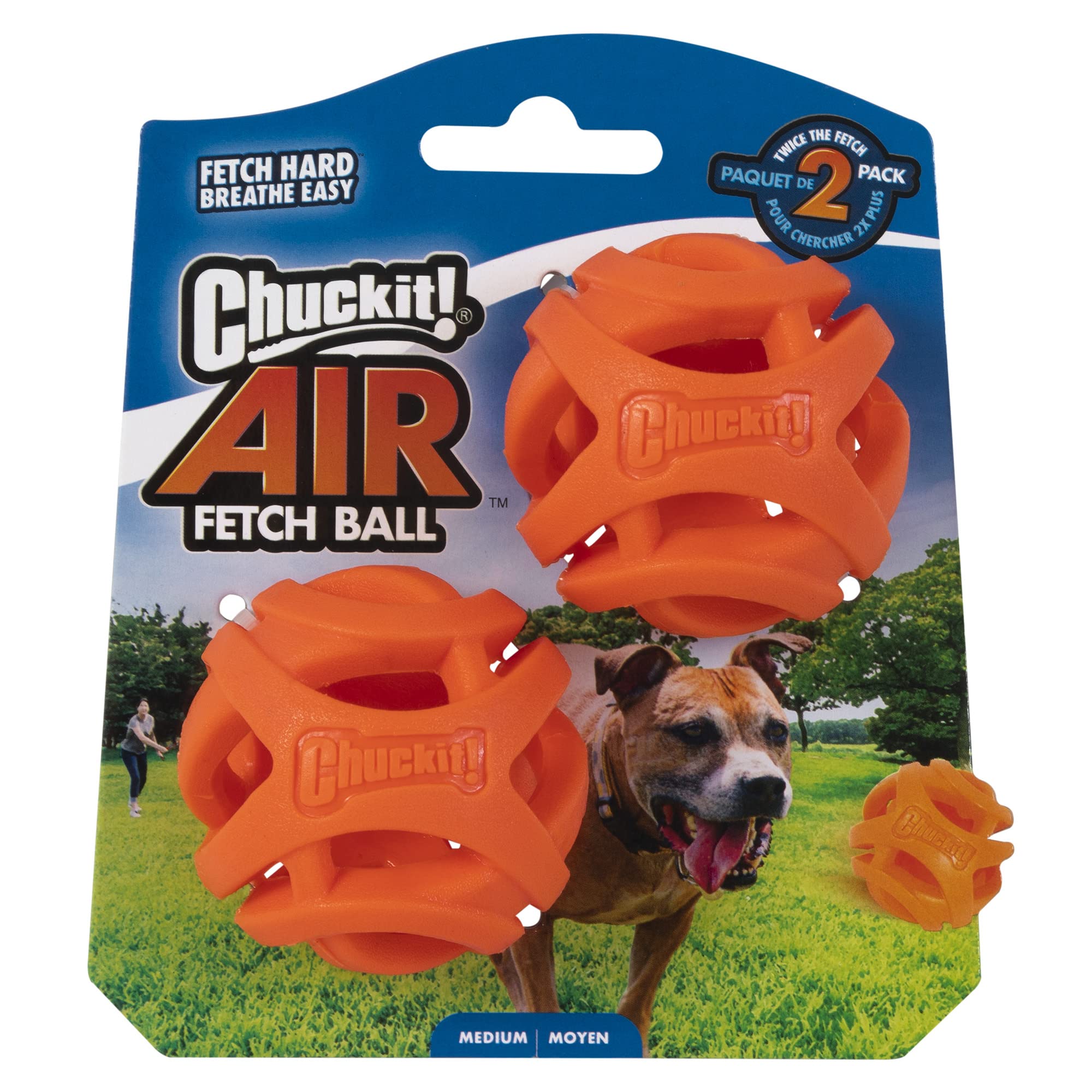 Chuckit! Dog Air Fetch Ball, Medium, 2 Pack Medium 2