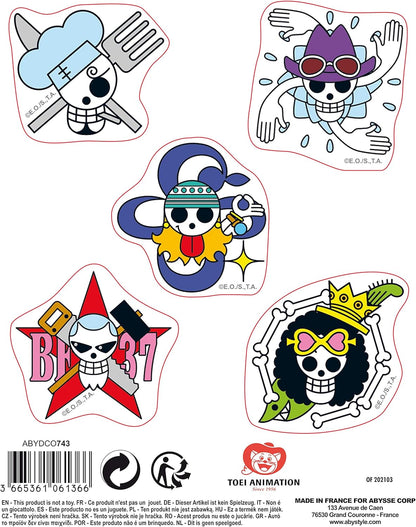Abystyle ONE PIECE - Skulls - Set de 2 planches de stickers