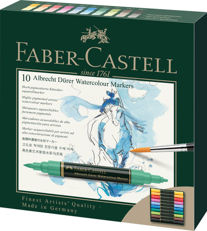 Faber-Castell Albrecht Durer Watercolour Marker Pack of 10, Multicolored