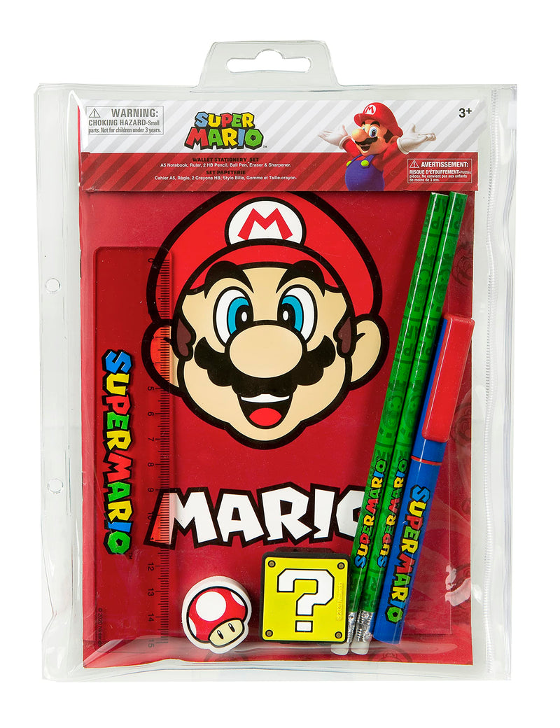 Undercover SUMA1122 Super Mario 7 Piece Stationery Set, red