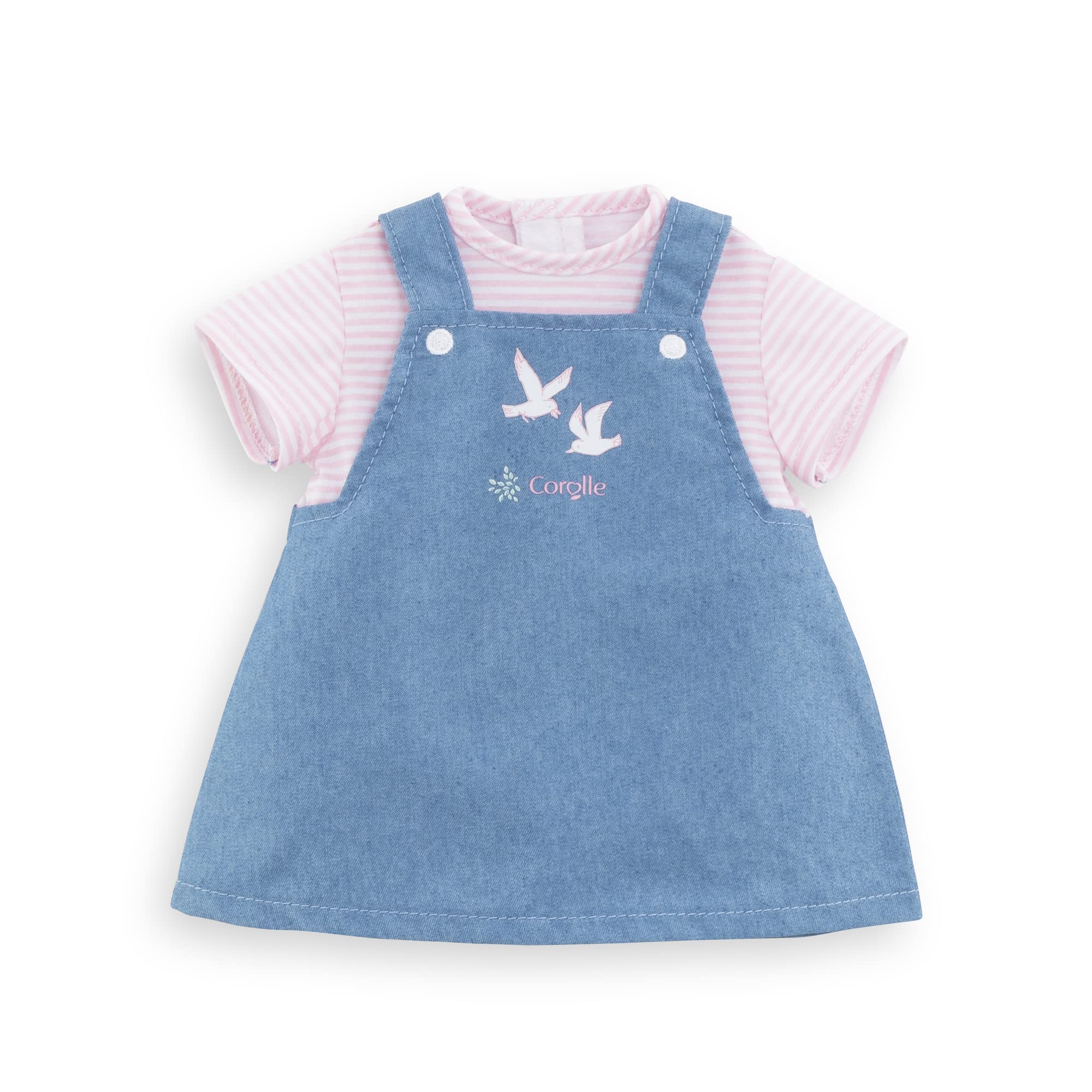 Corolle Kleid gestreift, Loire, Puppenzubehör, Puppenkleidung, für alle 30cm Babypuppen, ab 18 Monate