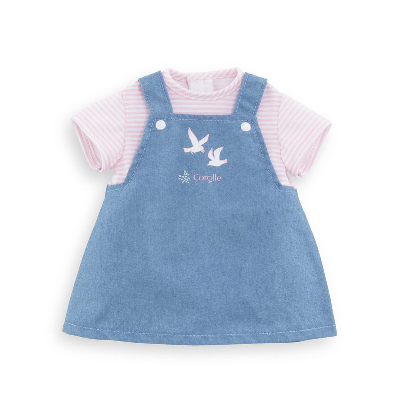 Corolle Kleid gestreift, Loire, Puppenzubehör, Puppenkleidung, für alle 30cm Babypuppen, ab 18 Monate