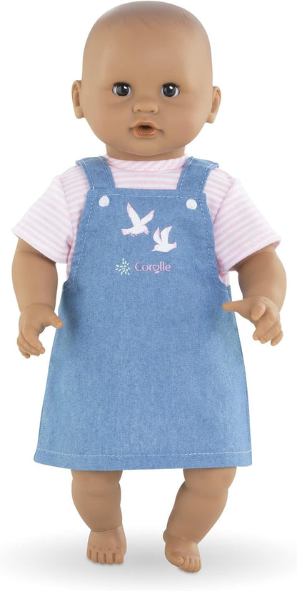 Corolle Kleid gestreift, Loire, Puppenzubehör, Puppenkleidung, für alle 30cm Babypuppen, ab 18 Monate