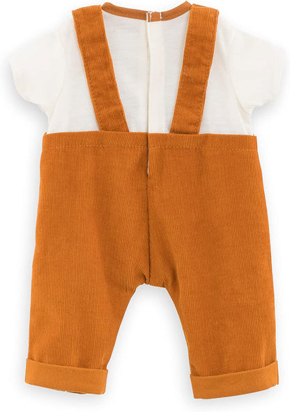 Corolle - Velvet and T-Shirt Overalls with Loire Edges, Clothes for 36 cm Doll, 2 Years and Above