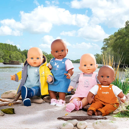 Corolle - Velvet and T-Shirt Overalls with Loire Edges, Clothes for 36 cm Doll, 2 Years and Above