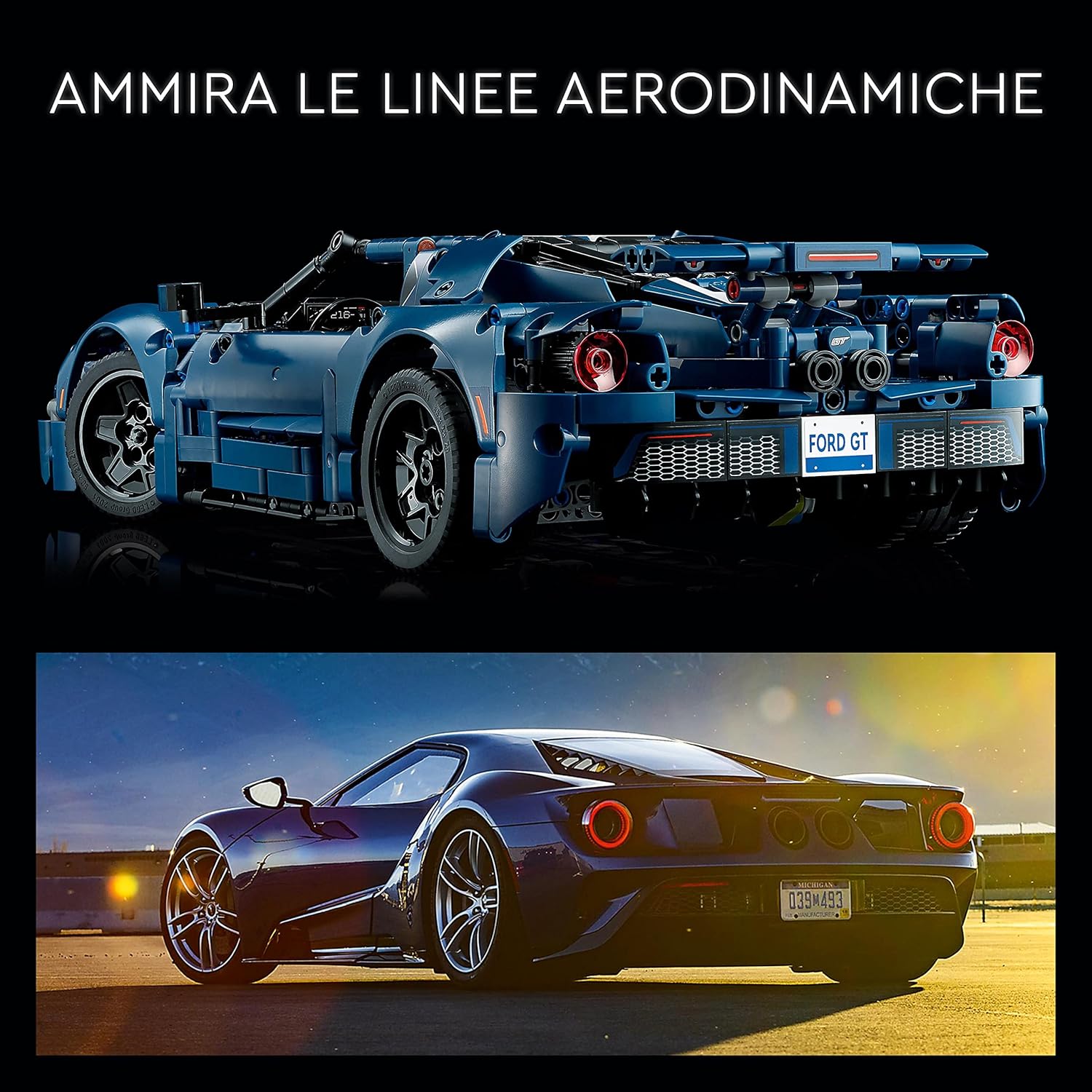 LEGO 42154 Technic 2022 Ford GT Car Model Kit for Adults to Build