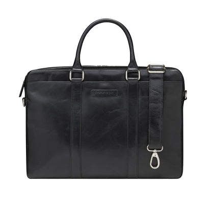 dbramante1928 - Nordborg laptoptas 15 inch voor dames en heren - aktetas met afneembare en verstelbare schouderriem - van echt volnerfleer