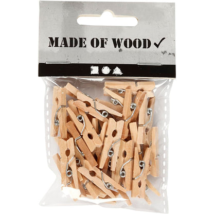 Holzklammer L 25 Mm B 3 Mm 30 Stck. Birke