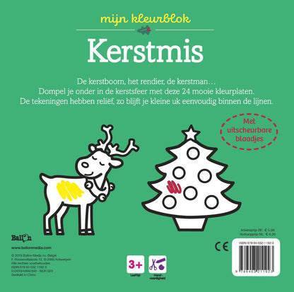 Kleurblok Junior - Kerst (dikke lijnen) (Kerstmis, 1