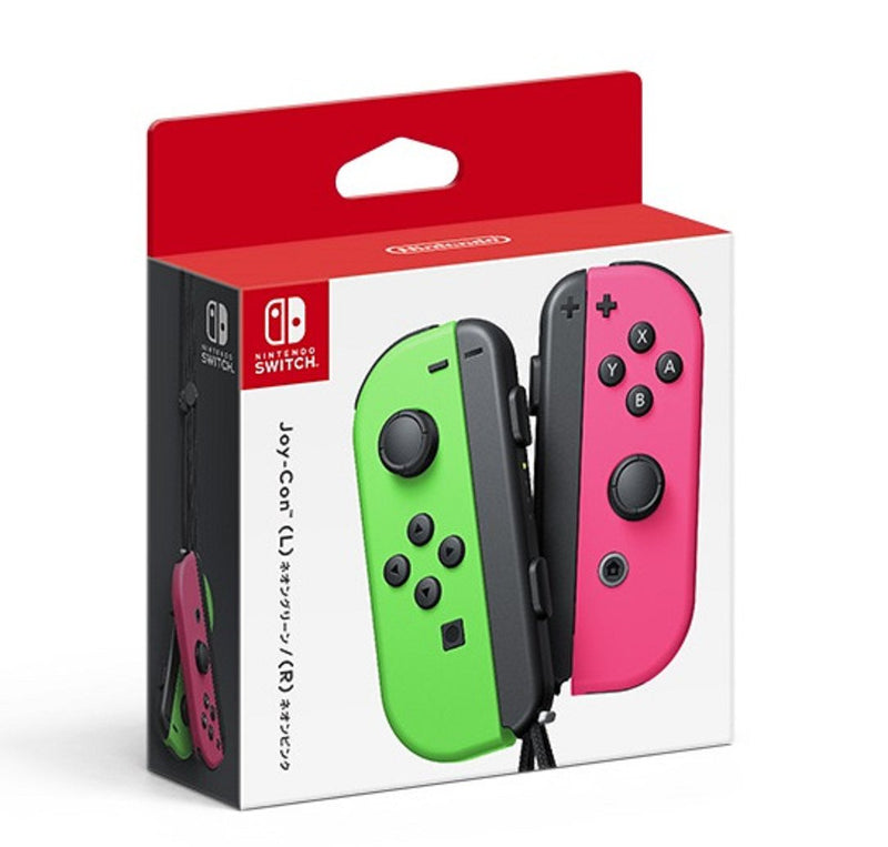 Nintendo Switch - Joy-Con (L/R)-Neon Green/Neon Pink Splatoon 2 (Japan Import) (Renewed