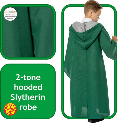 Rubies Official Harry Potter Slytherin Quidditch Child Robe, Kids Fancy Dress