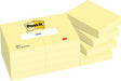 Post-it Notes Canary Yellow, Pack of 12 Pads, 100 Sheets per Pad, 51 mm x 38 mm, Yellow Color - Self-Stick Notes for Note Taking, to Do Lists & Reminders Canary Yellow Pack of 12 Single