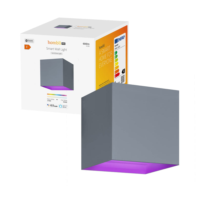 `Hombli - Smart Outdoor Wall Light V2, Grey`