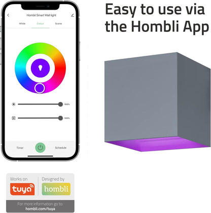 `Hombli - Smart Outdoor Wall Light V2, Grey`