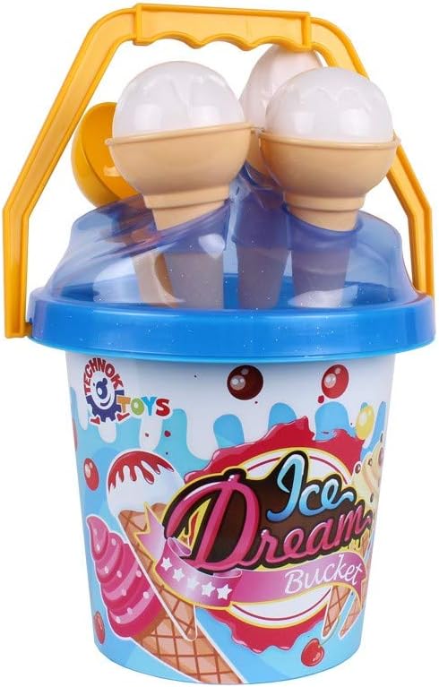 TechnoK 2-5 dagen levering, IJS zandbak set. Vormen. Zandemmer. Set kinderen strandspeelgoed